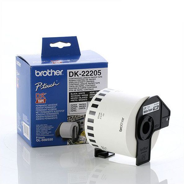 Brother  DK-22205 Banda continua de hartie 62 mm x 30,48 m, negru/alb_2