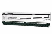 DIGITUS Patch Panel 19inch 24Port Cat5e STP unshielded installation about LSA black RAL9005 without LSA cover_1