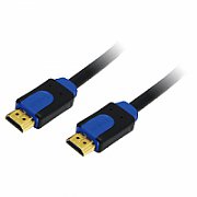 CABLU video LOGILINK, HDMI (T) la HDMI (T), 2m, premium, conectori auriti, rezolutie maxima 4K UHD (3840 x 2160) la 60 Hz, negru, 