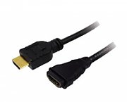 CABLU video LOGILINK, adaptor HDMI (T) la HDMI (M), 3m, conectori auriti, rezolutie maxima 4K DCI (4096 x 2160) la 60 Hz, negru, 