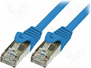 PATCH CORD FTP LOGILINK Cat5e, cupru-aluminiu, 2 m, albastru, AWG26, ecranat 