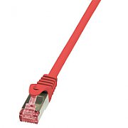 PATCH CORD S/FTP LOGILINK Cat6, LSZH, cupru, 7.5 m, rosu, AWG27, dublu ecranat 