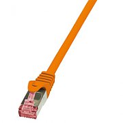 PATCH CORD S/FTP LOGILINK Cat6, LSZH, cupru, 3 m, portocaliu, AWG27, dublu ecranat 