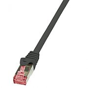 PATCH CORD S/FTP LOGILINK Cat6, LSZH, cupru, 1 m, negru, AWG27, dublu ecranat 