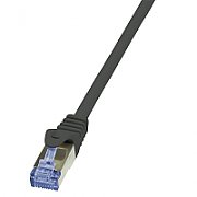 PATCH CORD S/FTP LOGILINK Cat6a, LSZH, cupru, 2 m, negru, AWG26, dublu ecranat 