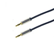 CABLU audio LOGILINK stereo (3.5 mm jack T/T), 1.5m, conectori auriti, albastru 