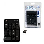 TASTATURA numerica  Logilink, wireless, 18 taste, negru, 