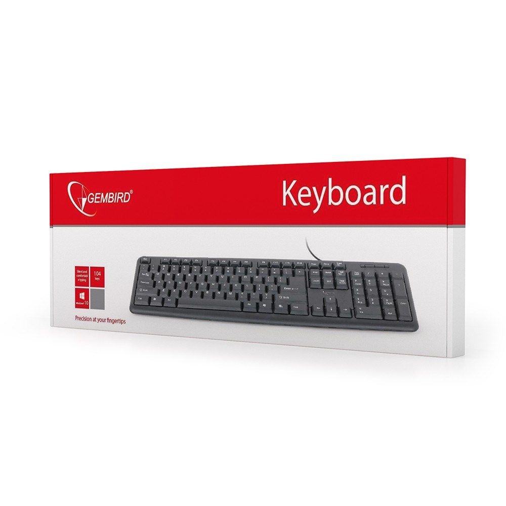 Gembird KB-U-103-RU keyboard USB QWERTY English,Russian Black_5