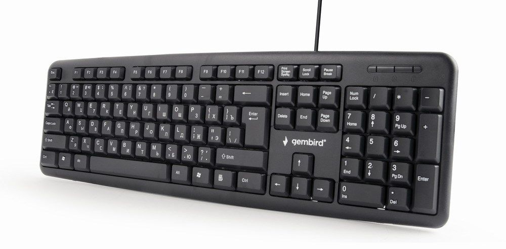 Gembird KB-U-103-RU keyboard USB QWERTY English,Russian Black_7