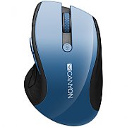 CANYON MW-01 2.4GHz wireless mouse with 6 buttons, optical tracking - blue LED, DPI 1000/1200/1600, Blue Gray pearl glossy, 113x71x39.5mm, 0.07kg_1