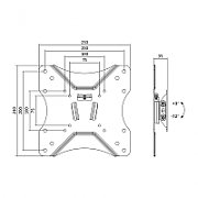 SUPORT de perete LOGILINK, pt 1 TV/monitor plat, diag. max 42 inch, inclinare, max 25 Kg, 