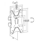 SUPORT de perete LOGILINK, pt 1 TV/monitor plat, diag. max 42 inch, inclinare, pivotare, max 25 Kg, 