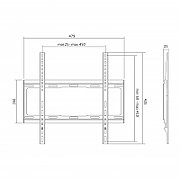 SUPORT de perete LOGILINK, pt 1 TV/monitor plat, diag. max 55 inch, fix, max 40 Kg, 