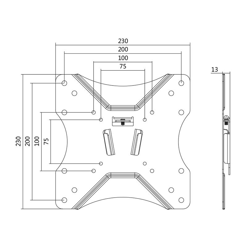 SUPORT de perete LOGILINK, pt 1 TV/monitor plat, diag. max 42 inch, fix, max 25 Kg, 