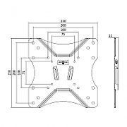 SUPORT de perete LOGILINK, pt 1 TV/monitor plat, diag. max 42 inch, fix, max 25 Kg, 