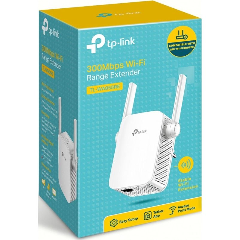 Wireless Range Extender Tp-link, TL-WA855RE, 2.4~2.4835GHz ,2anteneexterne, 1*10/100M Ethernet Port (RJ45), (Range Extender) Button,ResetButton_4