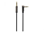 CABLU audio GEMBIRD stereo (3.5 mm jack T/T), 1.8m, conectori auriti, un conector 90 grade, black 