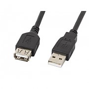 LANBERG USB EXTENSION CABLE 2.0 AM-AF 1.8M (BLACK) CA-USBE-10CC-0018-BK_1