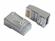 MUFA RJ-45  pt. cablu FTP, SFTP, Cat5e, RJ-45 (T), ecranat, plastic cu metal, 10 buc, 