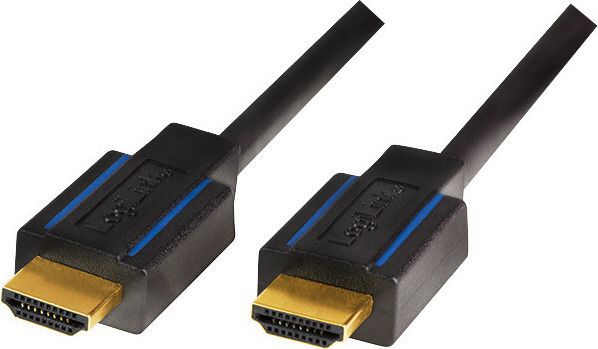 CABLU video LOGILINK, HDMI (T) la HDMI (T), 5m, premium, conectori auriti, rezolutie maxima 4K UHD (3840 x 2160) la 60 Hz, ver. 2.0b, w. ethernet, negru, blister, 