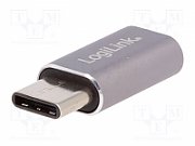 ADAPTOR LOGILINK, pt. smartphone, USB 3.0, USB Type-C (T) la Micro-USB (M), argintiu, 