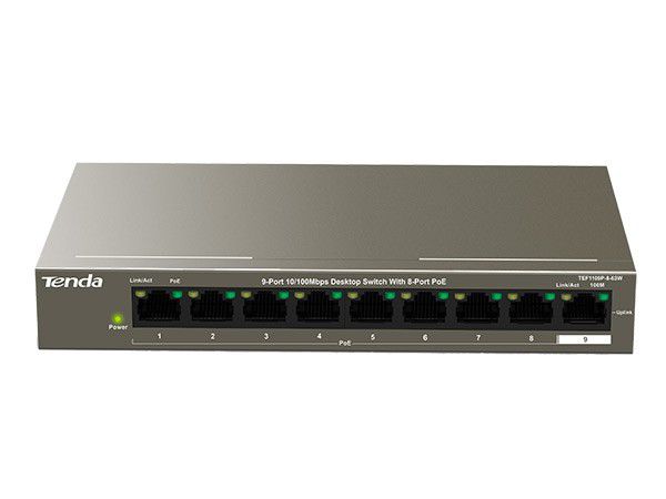 Switch Tenda TEF1109P-8-63W, 9 Port, 10/100 Mbps_2