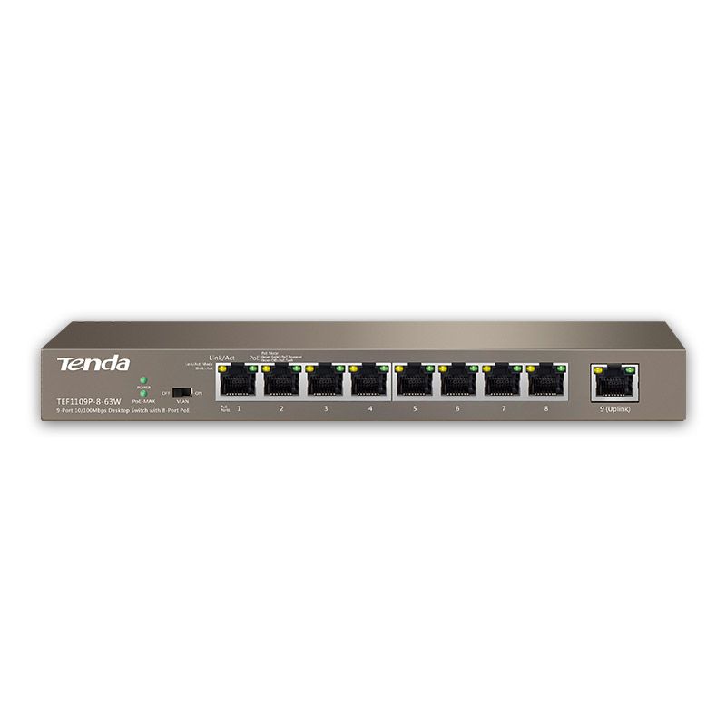 Switch Tenda TEF1109P-8-63W, 9 Port, 10/100 Mbps_4