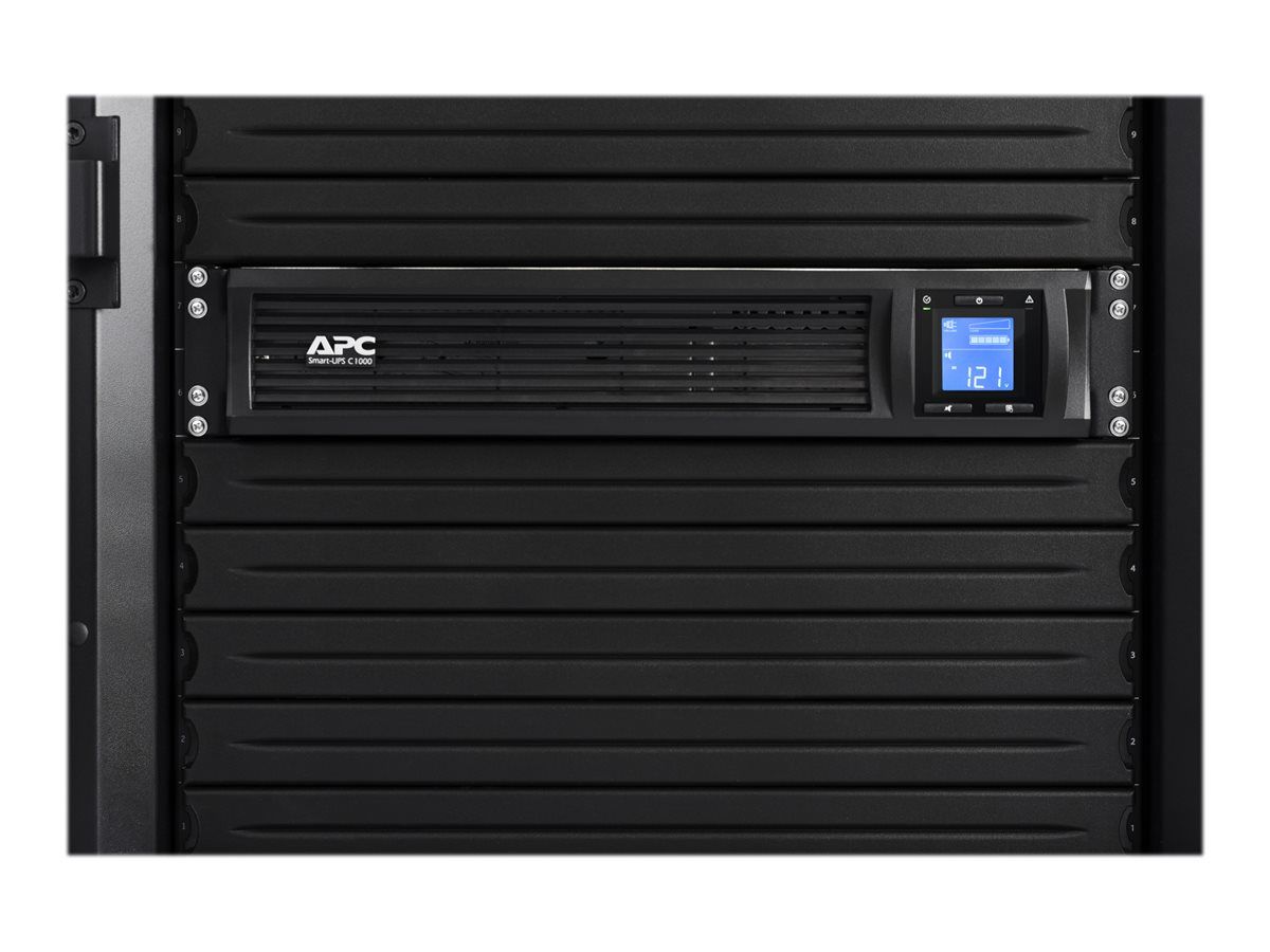 APC | SMC1000I-2UC | UPS |Line interactive | 1000 VA | 600 W | Sinusoida pura | Rack | 2U | Nr iesiri 4 C13 & 2 jumper | Intrare C14|  USB, RJ45 serial,  Panou LCD_4