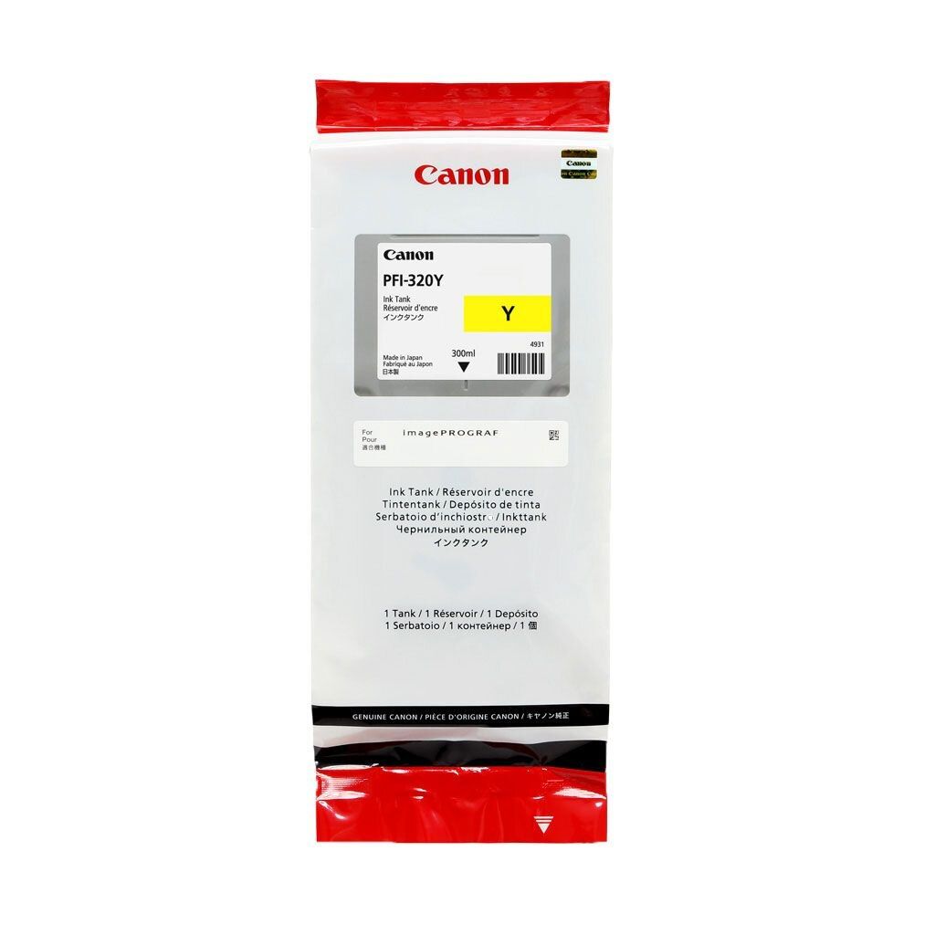 Cartus cerneala Canon PFI-320Y, yellow, capacitate 300ml, pentru Canon TM 200/205/300/305._2