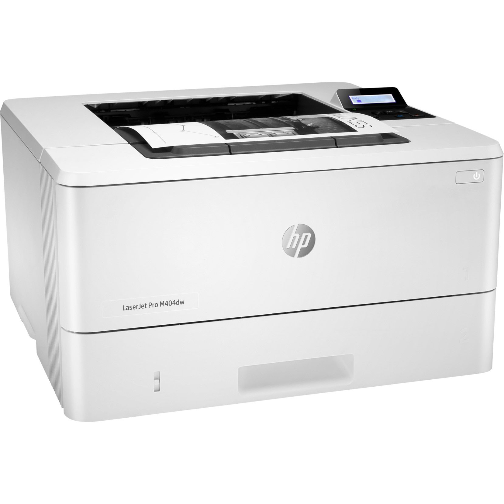 Imprimanta laser monocrom HP LaserJet Pro M404dw Printer; A4, max 38ppm, 600x600dpi (4800x600 enhanced dpi black), 256MB RAM, procesor 1200MHz, fpo 6.3 sec (ready); HP PCL 6, HP PCL 5c, HP postscript level 3 emulation, PDF, URF, PWG Raster; tavi 100+250 co_3