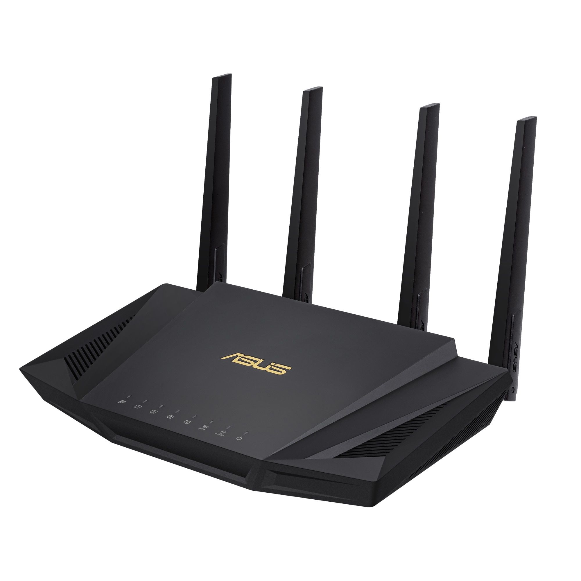 Router Wireless Asus RT-AX58U; Standard rețea: IEEE 802.11a, IEEE 802.11b, IEEE 802.11g, IEEE 802.11n, IEEE 802.11ac, IEEE 802.11ax, IPv4, IPv6; Segment produs: Performanță AX Extremă AX3000; Rata Datelor: 802.11ax (2.4GHz) : up to 574 Mbps, 802.11ax (5GHz) : up to 2402 Mbps; 4 * antenă externă_5