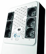 UPS Legrand MULTIPLUG 800, 800VA/480W, 6x German standard sockets, USB charger, baterie 1x 12V 7.2Ah, 230V, tehnologie Line interactiv, dimensiuni 190 x 89.5 x 296mm_1