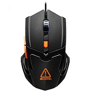 CANYON Vigil GM-2 Optical Gaming Mouse with 6 programmable buttons, Pixart optical sensor, 4 levels of DPI and up to 3200, 3 million times key life, 1.65m PVC USB cable,rubber coating surface and colorful RGB lights, size:125*75*38mm, 140g_2