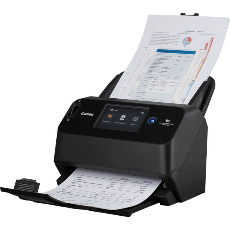 Scanner Canon DR-S150, dimensiune A4, tip sheetfed, viteza scanare: 45ppm alb-negru si color, duplex, rezolutie optica 600dpi, ADF 60 coli, senzor CIS, software: ISIS / TWAIN Driver (Windows 7 SP1 / 8.1 / 10. Windows Server 2008 R2 SP1 /Server 2012 R2 / Server 2016, Server 2019),CaptureOnTouch Pro_3