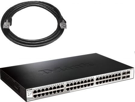 SWITCH PoE D-LINK Smart 24 porturi Gigabit (12 PoE), IEEE 802.3af/at, carcasa metalica, rackabil, 