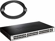 SWITCH PoE D-LINK Smart 24 porturi Gigabit (12 PoE), IEEE 802.3af/at, carcasa metalica, rackabil, 