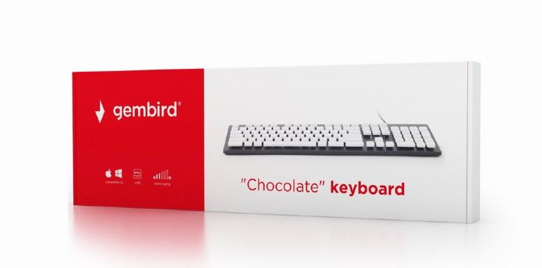 TASTATURA GEMBIRD USB, 107 taste, chocolate, 