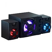 BOXE SPACER Gaming 2.1, RMS: 11W (2 x 3W + 5W), control volum, bass si inalte, subwoofer lemn MDF, 14 x LED, USB power, black, 