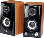 BOXE GENIUS 2.0, RMS: 20W (2 x 10W), amplificare integrata, black&amp;cherry wood, 