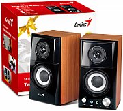 BOXE GENIUS 2.0, RMS: 20W (2 x 10W), amplificare integrata, black&amp;cherry wood, 