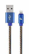 GEMBIRD CC-USB2J-AMLM-2M-BL Gembird Premium jeans (denim) 8-pin cable with metal connectors, 2m, blue_1