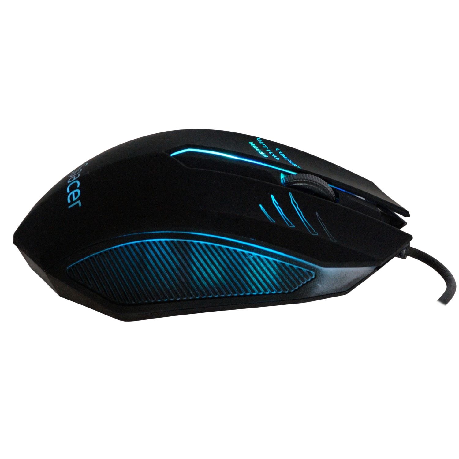 MOUSE  Spacer, PC sau NB, cu fir, USB, optic, 1000 dpi, butoane/scroll 3/1, iluminare, negru, 