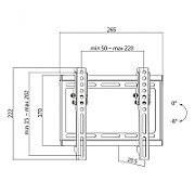 SUPORT de perete LOGILINK, pt 1 TV/monitor plat, diag. max 55 inch, inclinare, max 35 Kg, 