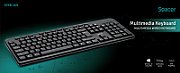 TASTATURA SPACER USB, multimedia, 104 taste + 11 taste multimedia, anti-spill, black, 