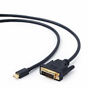 CABLU video GEMBIRD, adaptor Mini-DisplayPort (T) la DVI-I DL (M), 10cm, rezolutie maxima 4K UHD (3840 x 2160) la 30 Hz, negru, 