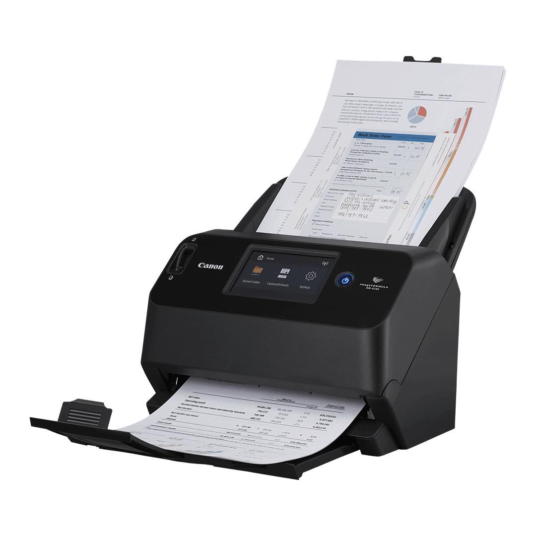 Scanner Canon DR-S130, dimensiune A4, tip sheetfed, viteza scanare: 30ppm alb-negru si color, duplex, rezolutie optica 600dpi, ADF 60 coli, senzor CIS, software: ISIS / TWAIN Driver (Windows 8.1 / 10. Windows Server 2012 R2 /2016 / 2019) CaptureOnTouch Pro, CaptureOnTouch JobTool, Wireless_2