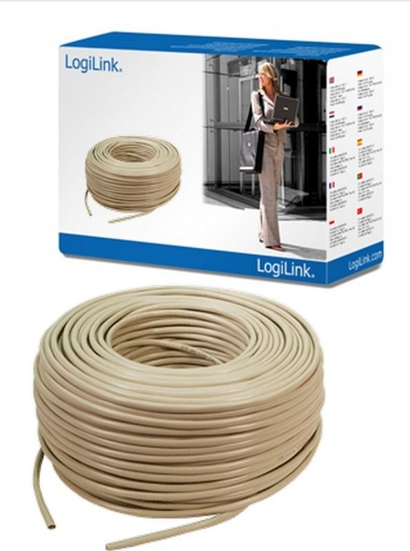 ROLA CABLU FTP LOGILINK, Cat5e. 305m, Cupru-Aluminiu, Solid, AWG24, Ecranat, 