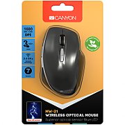 Canyon  2.4 GHz  Wireless mouse ,with 7 buttons, DPI 800/1200/1600, Battery:AAA*2pcs  ,Dark gray72*117*41mm 0.075kg_4