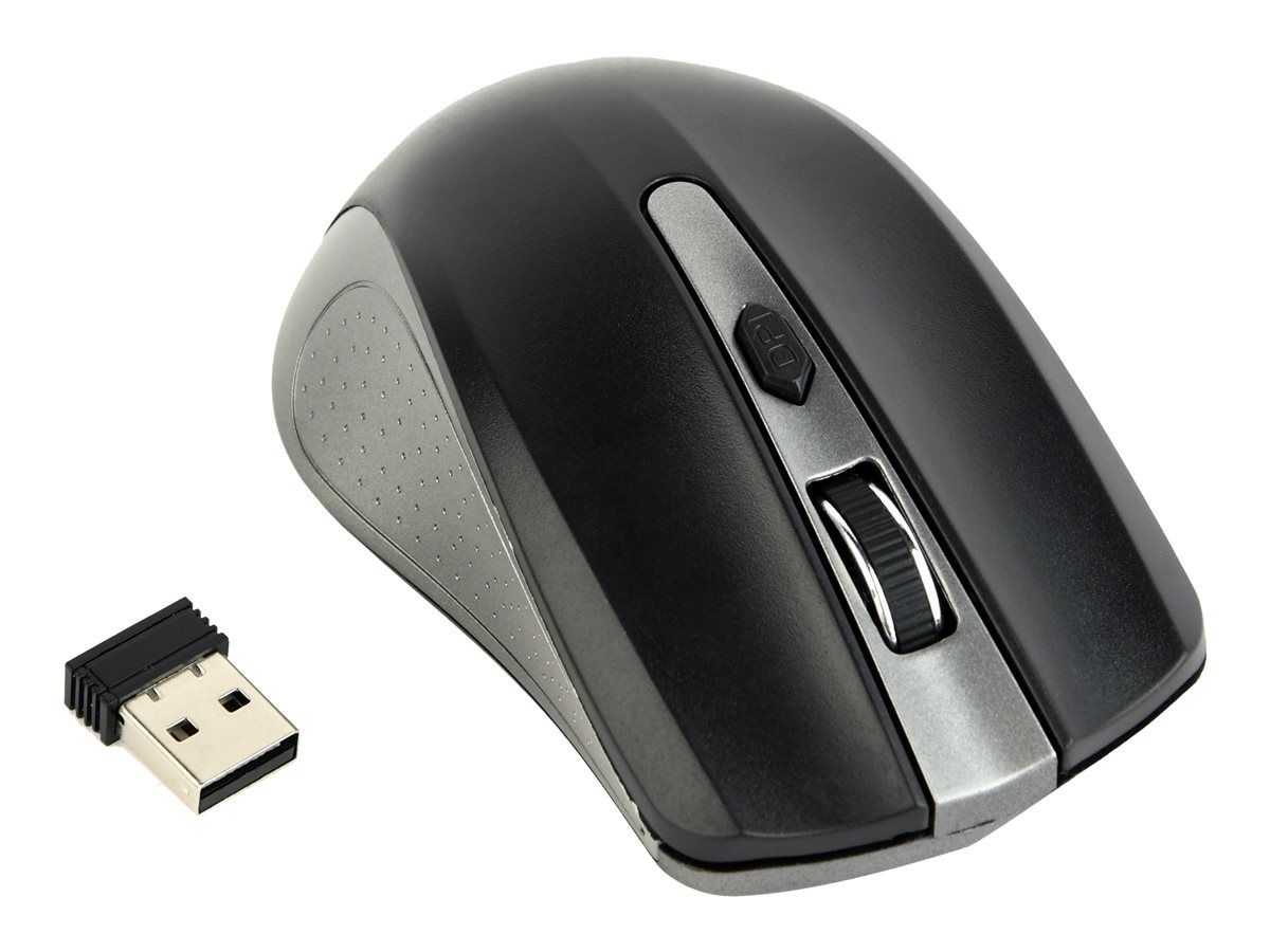 MOUSE GEMBIRD, PC sau NB, wireless, 2.4GHz, optic, 1600 dpi, butoane/scroll 4/1, , negru / gri, 