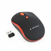 MOUSE GEMBIRD, PC sau NB, wireless, 2.4GHz, optic, 1600 dpi, butoane/scroll 4/1, , negru / rosu, 